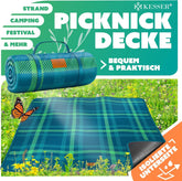 KESSER® Picknickkleed - Waterdicht - 200x200 cm - Wasbaar - Blauw